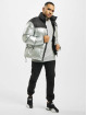 Mister Tee Puffer Jacket Nasa Two-Toned silver colored
