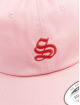 Mister Tee Snapback Cap Letter S Low Profile pink