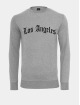 Mister Tee Svetry Los Angeles Wording Crewneck šedá