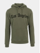 Mister Tee Sweat capuche Los Angeles Wording olive