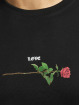 Mister Tee T-Shirt Rose Love noir