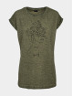Mister Tee t-shirt Ladies One Line Fruit olijfgroen