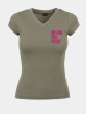 Mister Tee T-Shirt Ladies Waiting For Friday Box olive