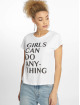 Mister Tee T-Shirt Girls Can Do Anything white