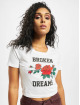 Mister Tee T-Shirty Broken Dreams Cropped bialy