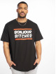 Mister Tee T-skjorter Bonjour svart