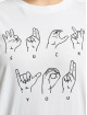Mister Tee Tričká Ladies Fu Sign Language biela