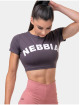Nebbia Top Short Sleeve Sporty Crop braun