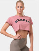 Nebbia Top Loose Fit & Sporty Crop rosa