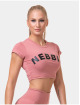 Nebbia Top Short Sleeve Sporty Crop rosa