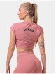 Nebbia Topper Short Sleeve Sporty Crop rosa