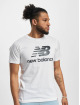 New Balance Camiseta Essential Stacked Logo blanco