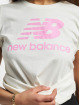 New Balance Camiseta Essentials Stacked Logo blanco