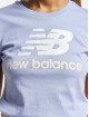 New Balance Camiseta Essentials Stacked Logo púrpura