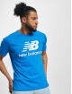 New Balance T-shirt Essentials Stacked Logo blu