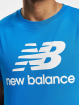 New Balance T-shirt Essentials Stacked Logo blu
