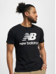 New Balance T-shirt Essential Stacked Logo nero