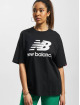 New Balance t-shirt Essentials Stacked Logo zwart