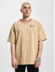New Era Camiseta Pinstripe Oversized beis
