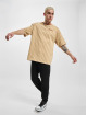 New Era Camiseta Pinstripe Oversized beis