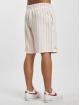 New Era Shorts Pinstripe bianco