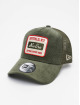 New Era Snapback Caps Fabric Patch Trucker oliven