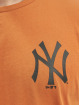 New Era T-Shirty MLB New York Yankees Left Chest Team Logo brazowy