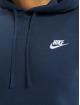 Nike Bluzy z kapturem Club PO BB niebieski
