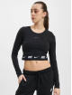 Nike Camiseta de manga larga W NSW Crop Tape negro