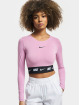 Nike Maglietta a manica lunga W Nsw Crop Tape rosa