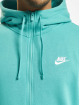 Nike Sweat capuche zippé Club Fz Bb turquoise