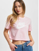 Nike T-paidat Essential Crop Icon Future vaaleanpunainen