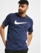 Nike T-Shirt Swoosh blau