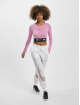 Nike T-Shirt manches longues W Nsw Crop Tape magenta