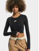 Nike T-Shirt manches longues W Nsw Crop noir