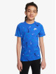 Nike T-Shirty Swoosh Aop niebieski