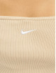 Nike Tank Tops Essentials Rib Crop beige