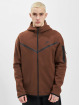 Nike Vetoketjuhupparit Sportswear Tech Fleece Hooded ruskea