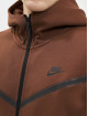 Nike Vetoketjuhupparit Sportswear Tech Fleece Hooded ruskea