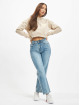 On Vacation Hoody Ladies Flower Cropped beige