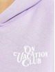 On Vacation Sweat capuche zippé Ladies Calligraphy Cropped pourpre
