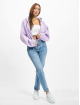 On Vacation Sweatvest Ladies Calligraphy Cropped paars