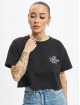 On Vacation T-paidat Calligraphy Ladies Cropped musta