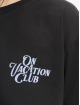 On Vacation Top Calligraphy Ladies Cropped negro