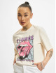 Only Camiseta Rolling Stones Boxy beis