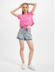 Only Camiseta May Cropped Knot fucsia
