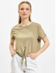 Only Camiseta May Cropped Knot verde