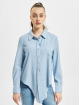 Only Chemise onlLecey Stripe Knot Denim blanc