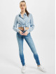 Only Chemise onlLecey Stripe Knot Denim blanc