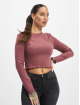 Only Longsleeve Kitty Cropped paars